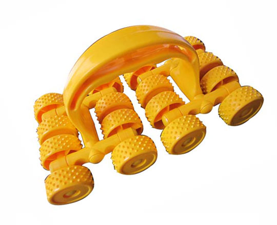 Self body massager multiple wheel roller